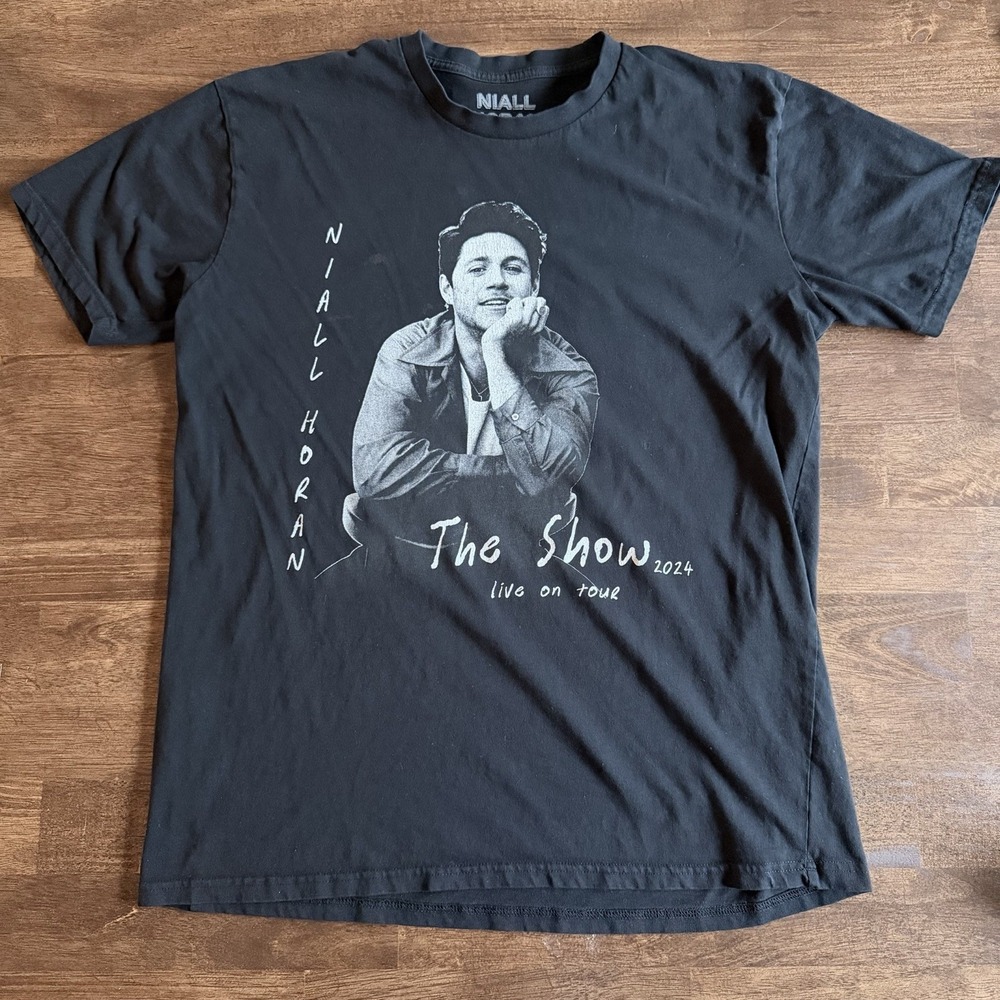 Niall Horan The Show 2024 Tour T-Shirt Black Concert Tee Men L Official Merch